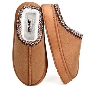 Bramley Tan Slippers with White Lining
